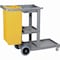 Boardwalk Janitor's Cart, Three-Shelf, 22w x 44d x 38h, Gray 3485204 - alternate 1
